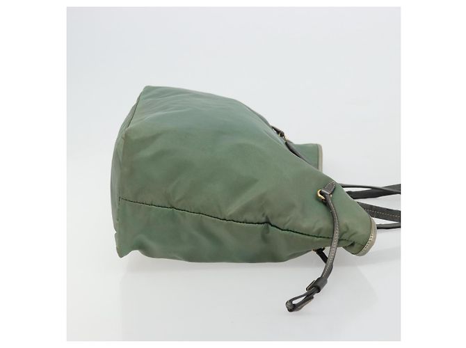 PRADA Tote Bag Nylon Grün Gold - Ansicht 3