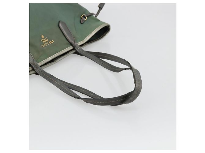 PRADA Tote Bag Nylon Grün Gold - Ansicht 7