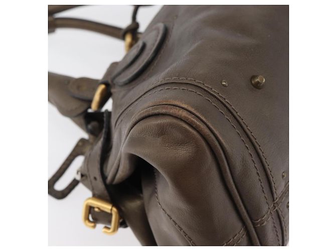 Chloé Chloe Paddington Hand Bag Leather Gold Silver - vista 10