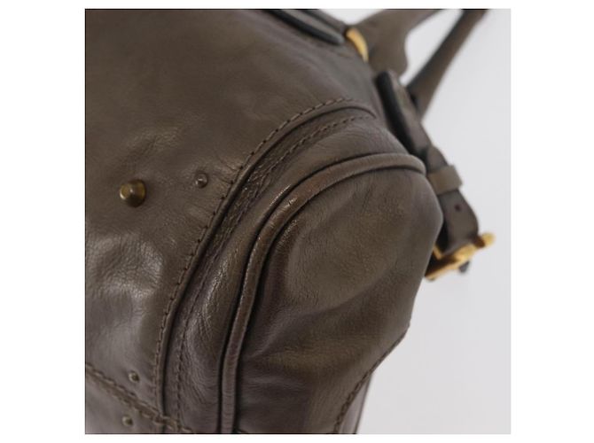 Chloé Chloe Paddington Hand Bag Leather Gold Silver - vista 13