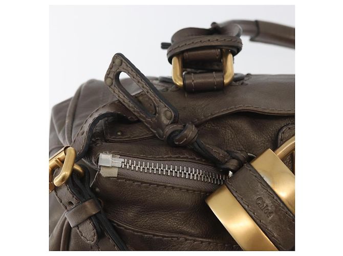 Chloé Chloe Paddington Hand Bag Leather Gold Silver - vista 15