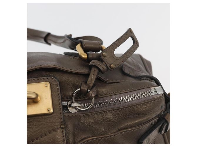 Chloé Chloe Paddington Hand Bag Leather Gold Silver - vista 16