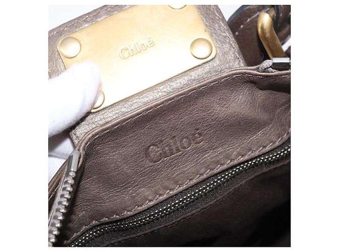 Chloé Chloe Paddington Hand Bag Leather Gold Silver - vista 18