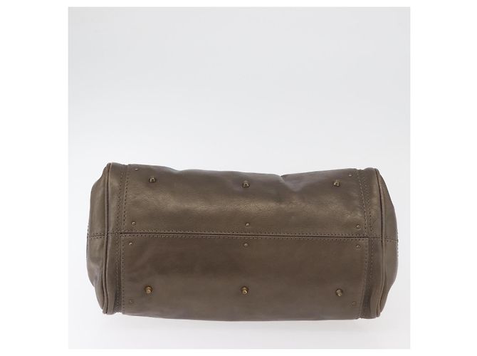 Chloé Chloe Paddington Hand Bag Leather Gold Silver - vista 9