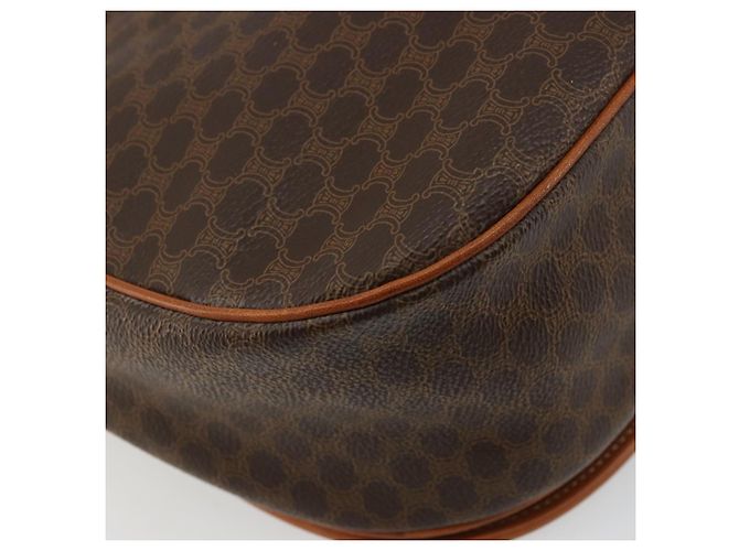 Céline CELINE Macadam Canvas Shoulder Bag PVC Leather Brown Gold - vista 13