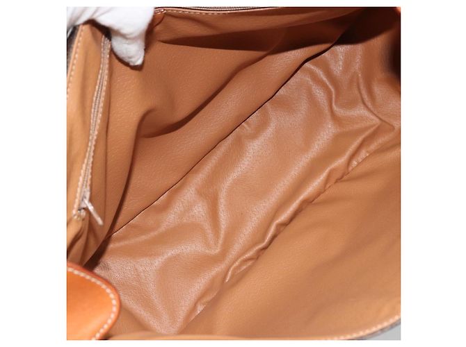Céline CELINE Macadam Canvas Shoulder Bag PVC Leather Brown Gold - vista 17