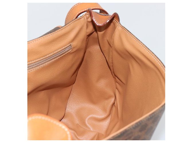 Céline CELINE Macadam Canvas Shoulder Bag PVC Leather Brown Gold - vista 18