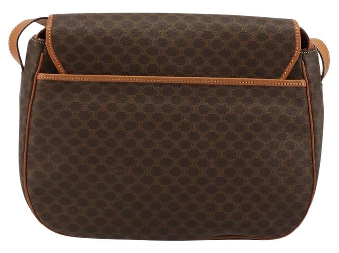 Céline CELINE Macadam Canvas Shoulder Bag PVC Leather Brown Gold - vista 3