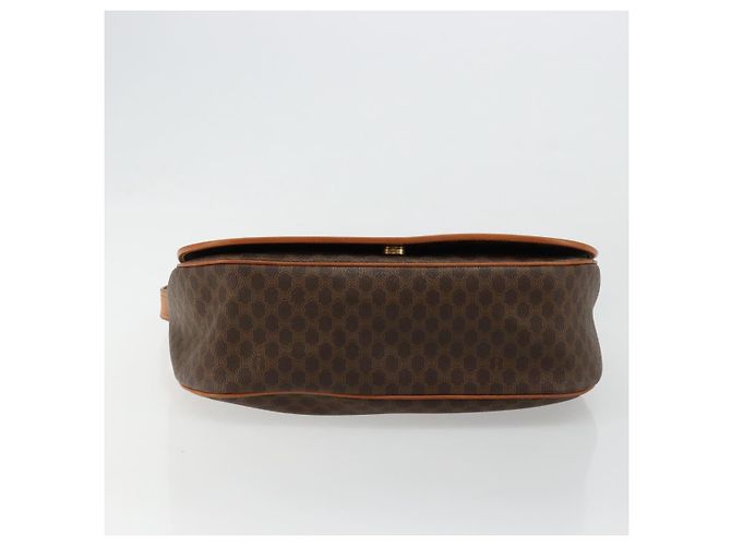 Céline CELINE Macadam Canvas Shoulder Bag PVC Leather Brown Gold - vista 9