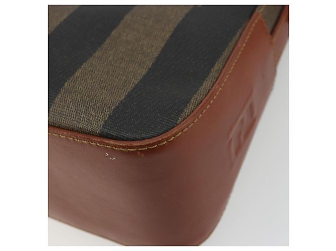 FENDI Pecan Canvas Shoulder Bag PVC Black Brown - vista 15