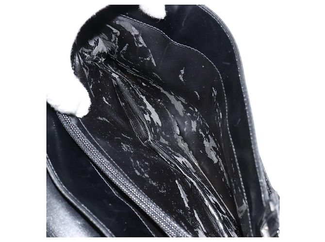 GUCCI Bolso de hombro de piel grabada Negro Plata 001 3158 - vista 11