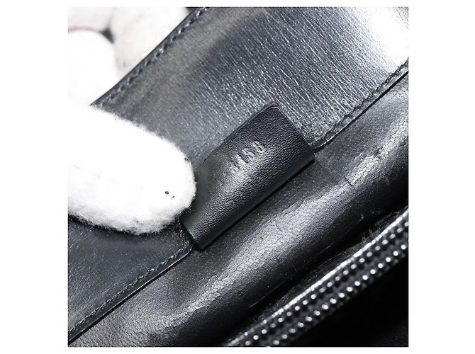 GUCCI Bolso de hombro de piel grabada Negro Plata 001 3158 - vista 12