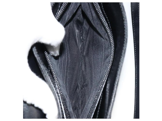 GUCCI Bolso de hombro de piel grabada Negro Plata 001 3158 - vista 24