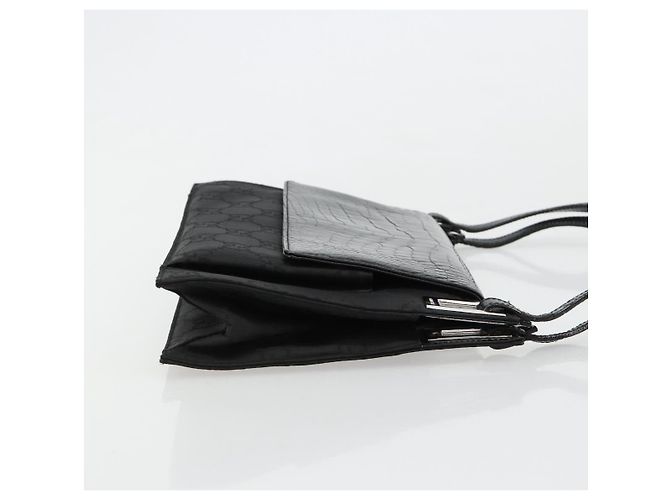 GUCCI Bolso de hombro de piel grabada Negro Plata 001 3158 - vista 3