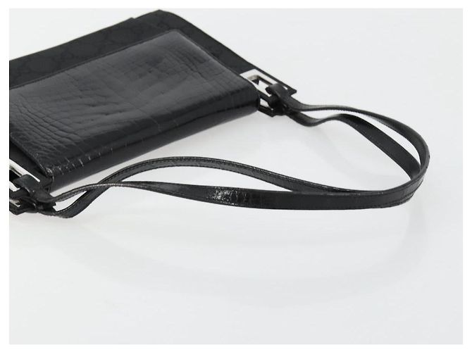 GUCCI Bolso de hombro de piel grabada Negro Plata 001 3158 - vista 7