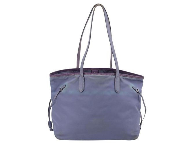 PRADA Tote Bag Nylon Purple Silver - vista 2