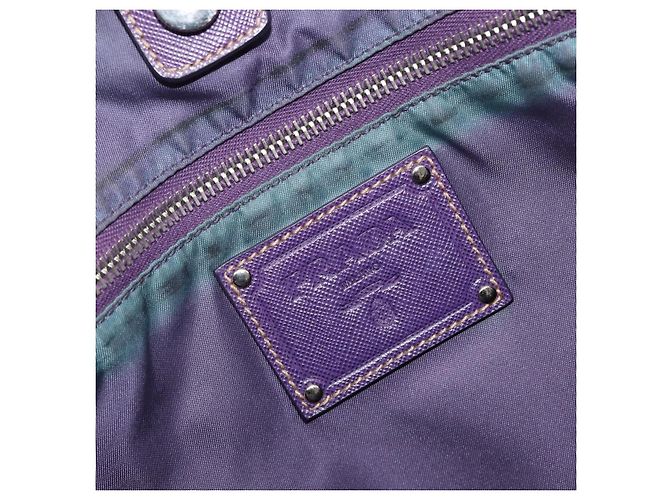 PRADA Tote Bag Nylon Purple Silver - vista 20