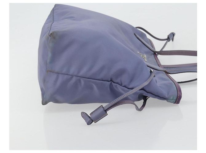 PRADA Tote Bag Nylon Purple Silver - vista 3