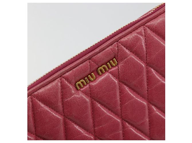 Miu Miu Pouch Leather Pink Gold - vista 17