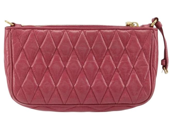 Miu Miu Pouch Leather Pink Gold - vista 2