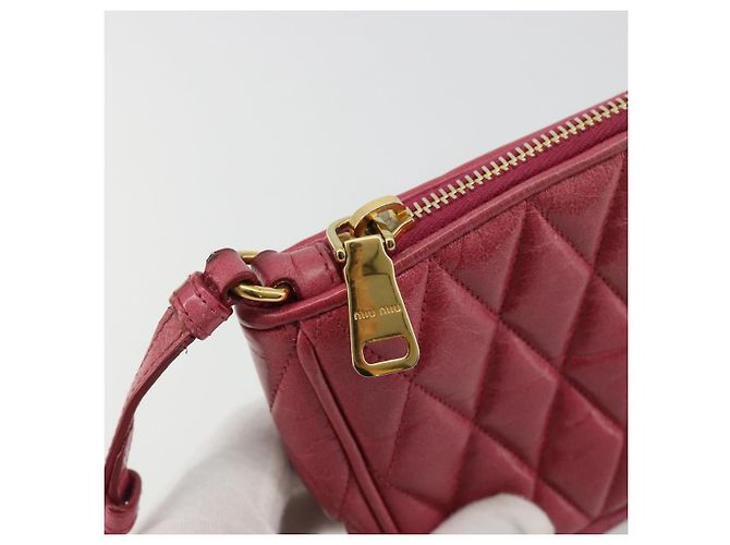 Miu Miu Pouch Leather Pink Gold - vista 9