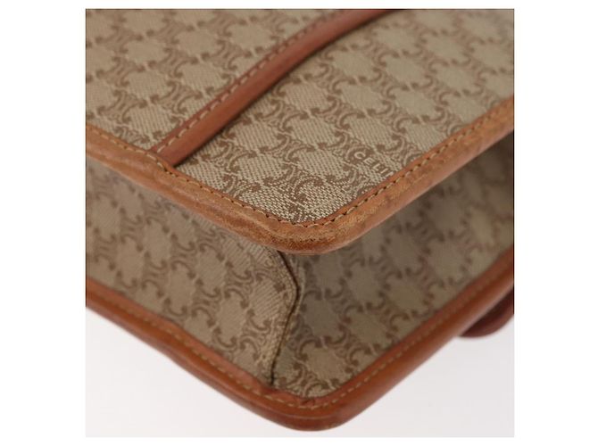 Céline CELINE Macadam Canvas Shoulder Bag PVC Beige Gold - vista 13