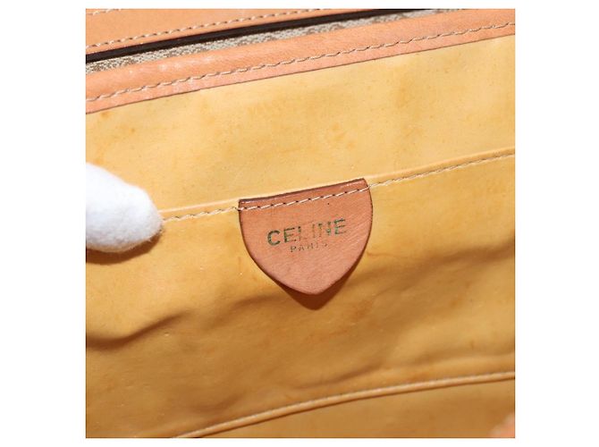 Céline CELINE Macadam Canvas Shoulder Bag PVC Beige Gold - vista 16