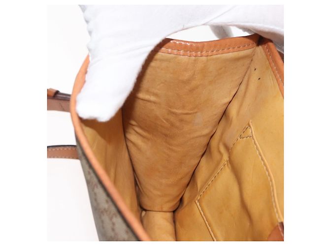 Céline CELINE Macadam Canvas Shoulder Bag PVC Beige Gold - vista 19