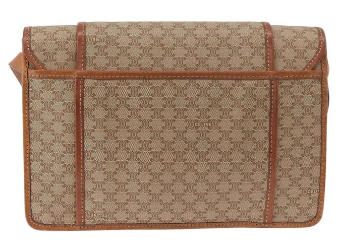 Céline CELINE Macadam Canvas Shoulder Bag PVC Beige Gold - vista 3
