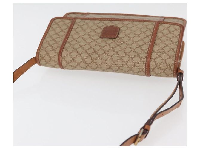 Céline CELINE Macadam Canvas Shoulder Bag PVC Beige Gold - vista 6
