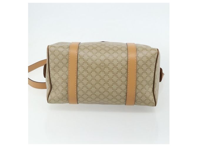 Céline CELINE Macadam Canvas Hand Bag PVC 2way Beige Gold - vista 11