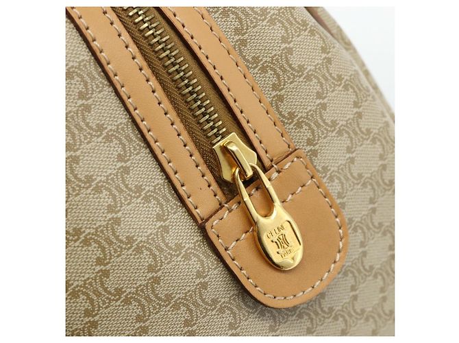 Céline CELINE Macadam Canvas Hand Bag PVC 2way Beige Gold - vista 16