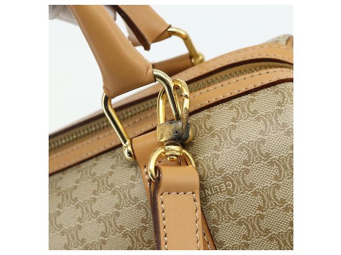 Céline CELINE Macadam Canvas Hand Bag PVC 2way Beige Gold - vista 17