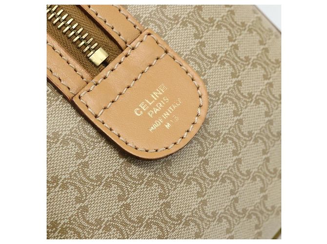 Céline CELINE Macadam Canvas Hand Bag PVC 2way Beige Gold - vista 18