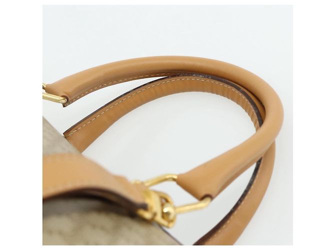 Céline CELINE Macadam Canvas Hand Bag PVC 2way Beige Gold - vista 8