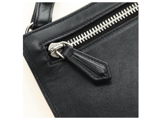 FENDI Bugs Monster Shoulder Bag Leather Black Silver - vista 19