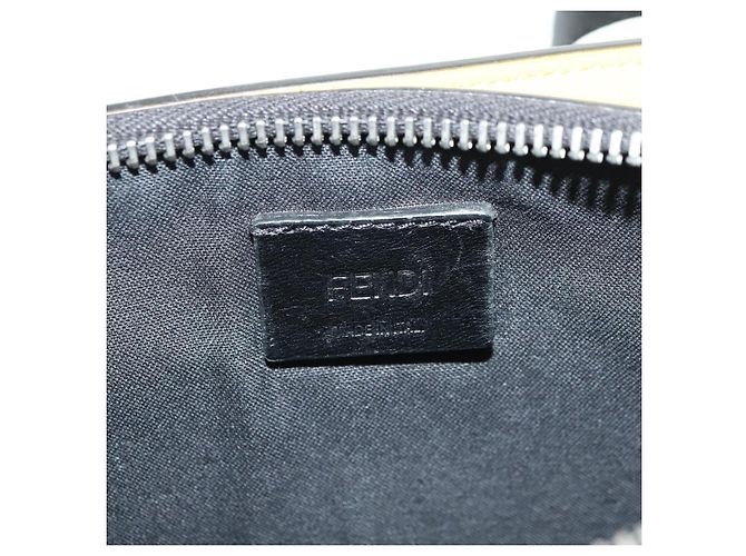 FENDI Bugs Monster Shoulder Bag Leather Black Silver - vista 23