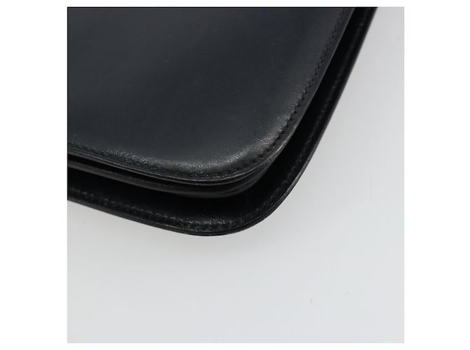 GUCCI Hand Bag Leather Navy Gold - view 16