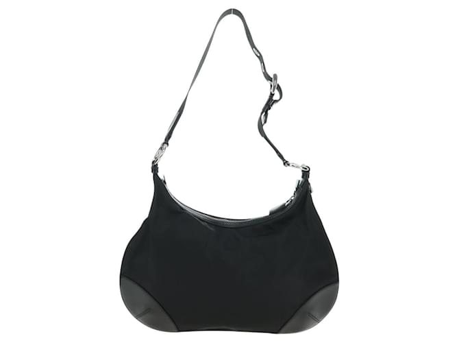 PRADA Shoulder Bag Nylon Black Silver - vista 2