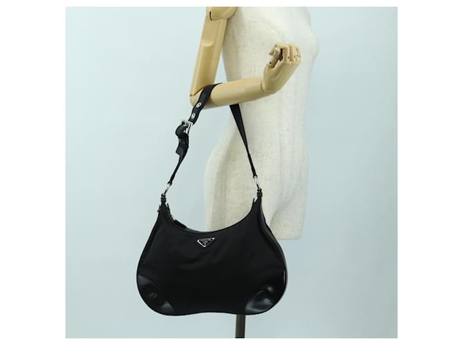 PRADA Shoulder Bag Nylon Black Silver - vista 27