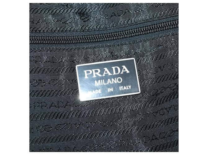 PRADA Boston Bag Nylon 2way Black Silver - vista 25