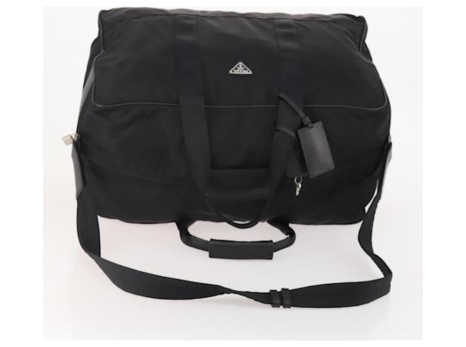 PRADA Boston Bag Nylon 2way Black Silver - vista 7