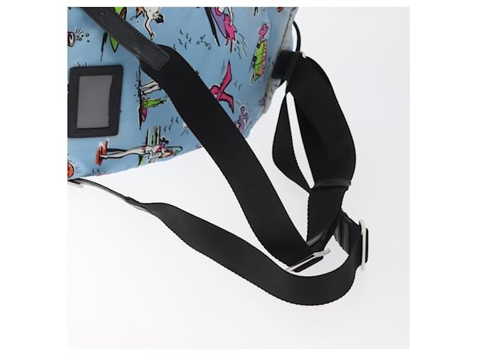 PRADA Rucksack Nylon Hellblau Silber - Ansicht 7