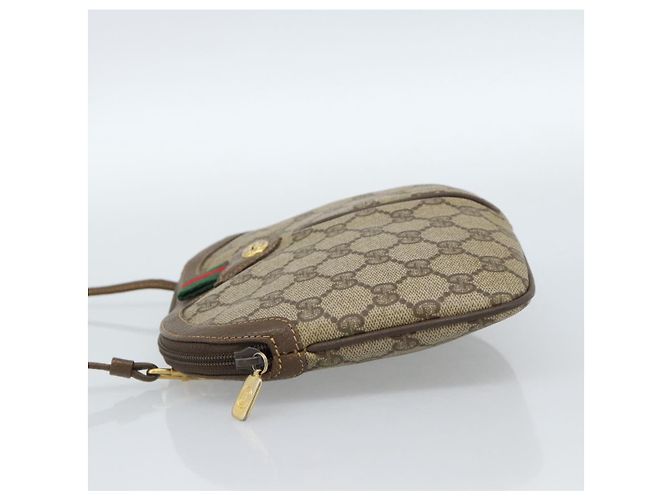 GUCCI GG Supreme Web Sherry Line Bag PVC Beige Gold 904 02 047 - vista 4