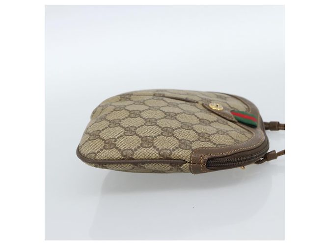 GUCCI GG Supreme Web Sherry Line Bag PVC Beige Gold 904 02 047 - vista 5