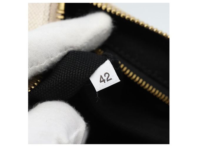 PRADA Canapa Pouch Canvas White Gold 1NH018 - vista 12