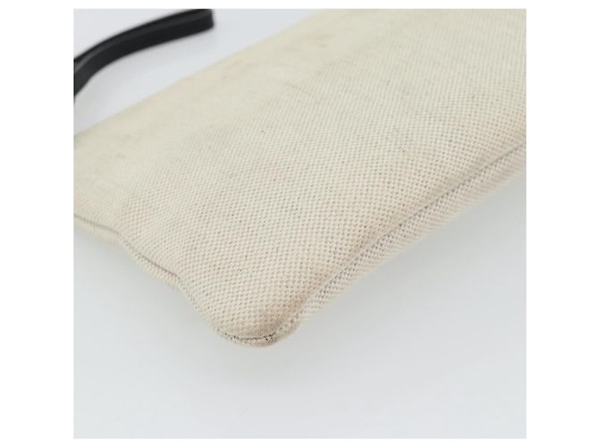 PRADA Canapa Pouch Canvas White Gold 1NH018 - vista 16