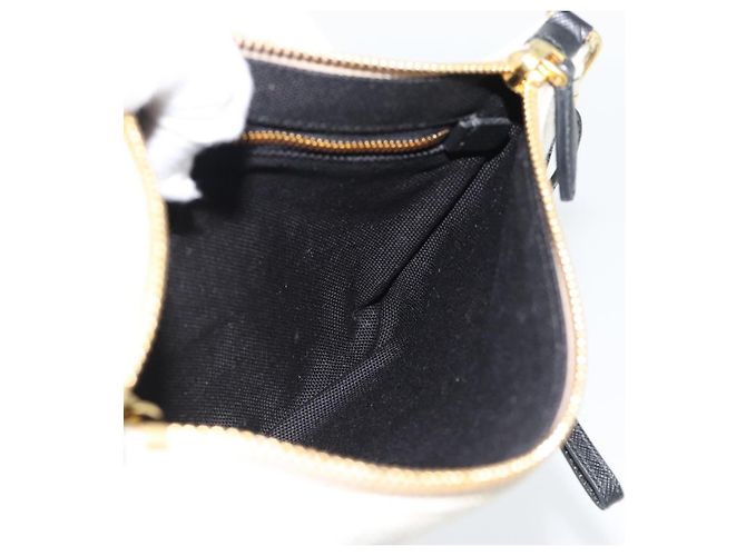 PRADA Canapa Pouch Canvas White Gold 1NH018 - vista 17