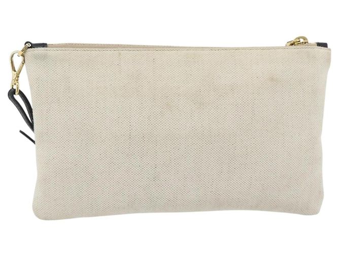 PRADA Canapa Pouch Canvas White Gold 1NH018 - vista 2
