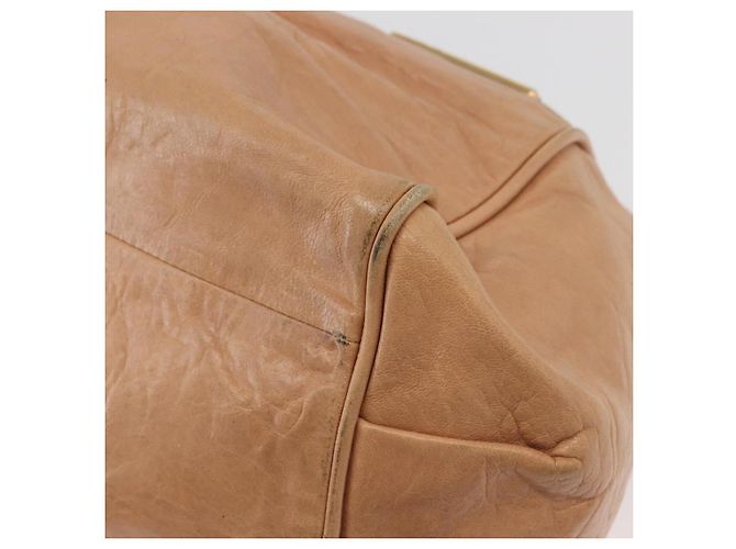 Chloé Chloe Etel Hand Bag Leather 2way Beige Gold - vista 14